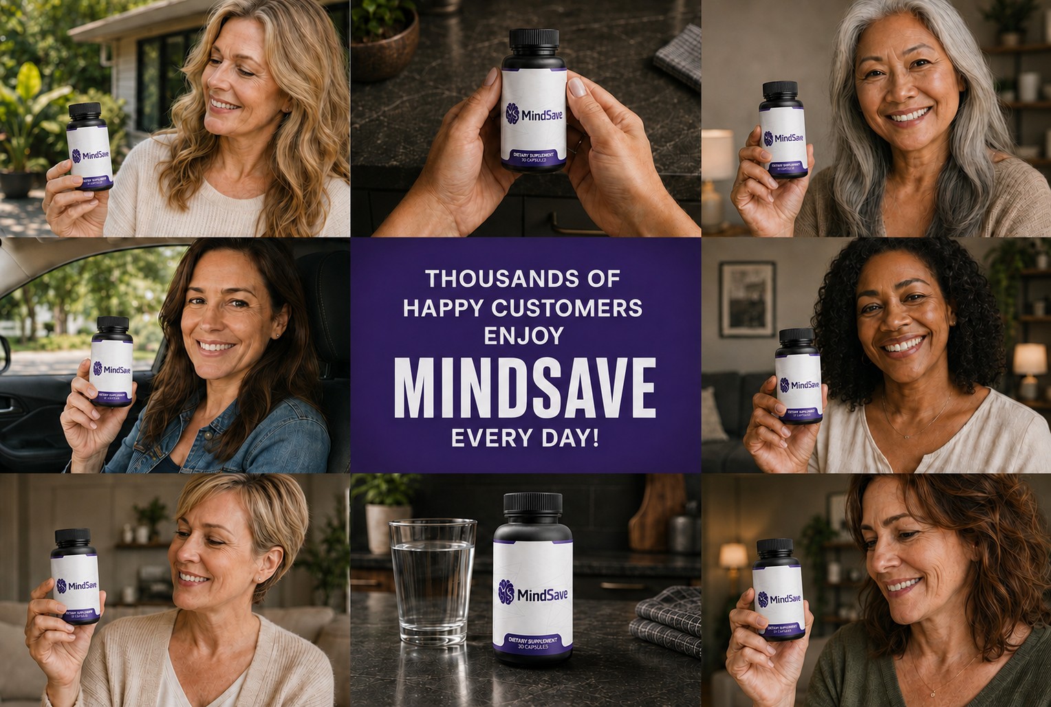 MindSave customer photo collage illustration